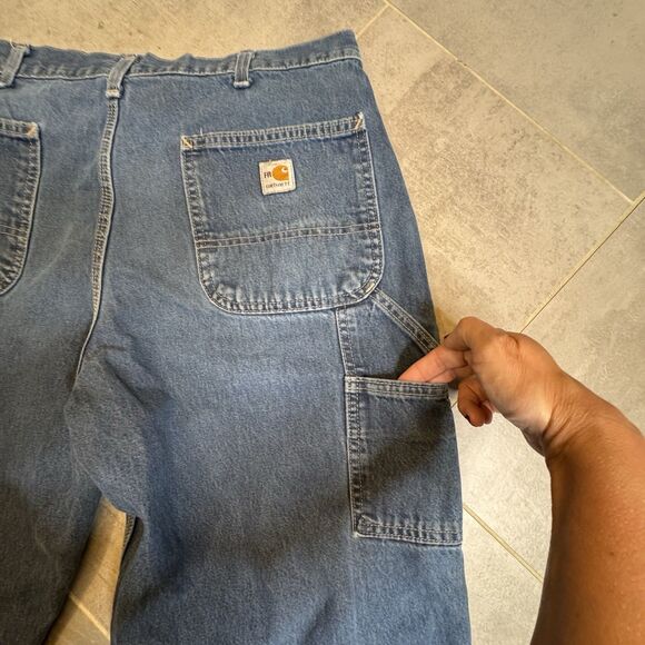 Carhartt Flame Resistant HRC 2 Jeans Men’s 32x32 FRB13 DNM Work Denim - Picture 4 of 16